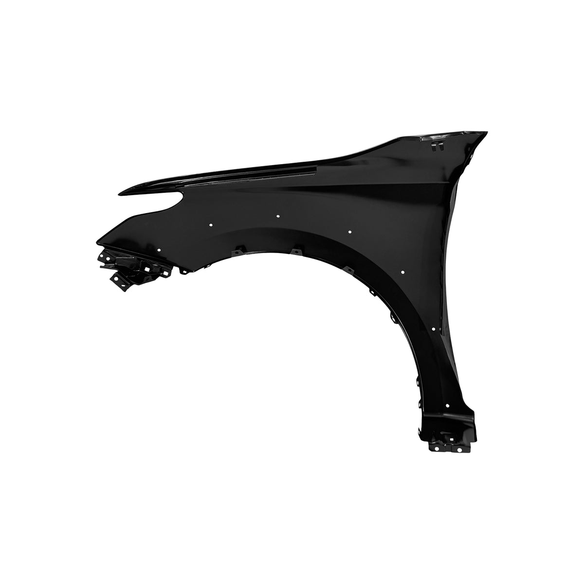 REPLACEMENT FRONT FENDER RH WITH WHEEL HOLE WITHOUT SIDE LAMP HOLE, 2015-, FOR MITSUBISHI L200, (STEEL)