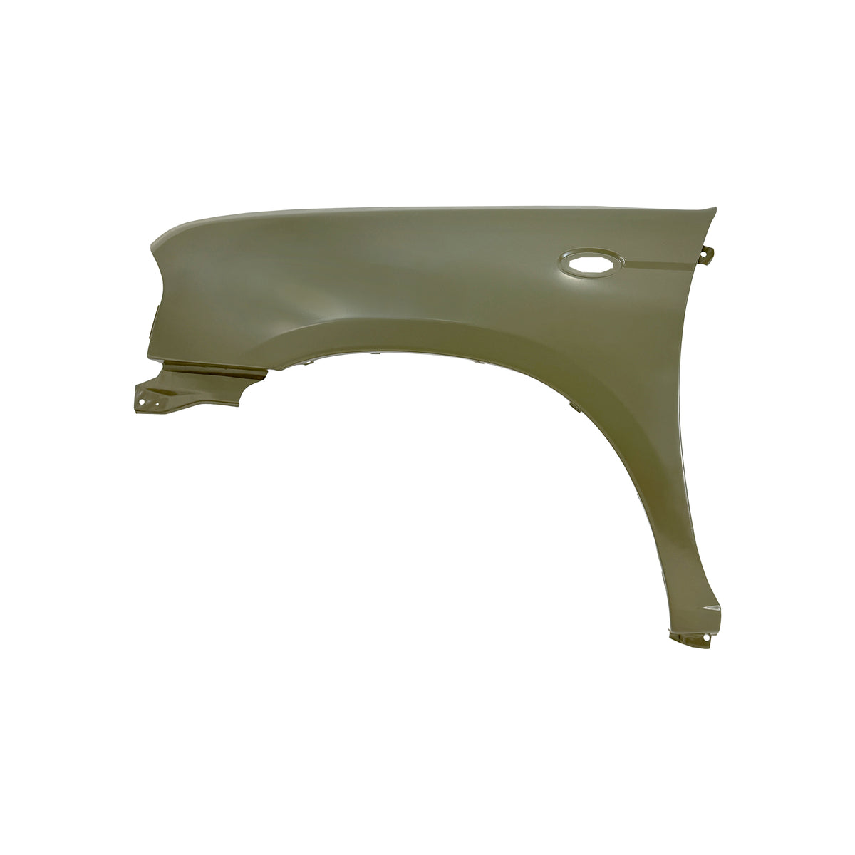 REPLACEMENT FRONT FENDER LH WITH SIDE LAMP HOLES WITHOUT WHEEL HOLES, FOR NISSAN D23, (STEEL)
