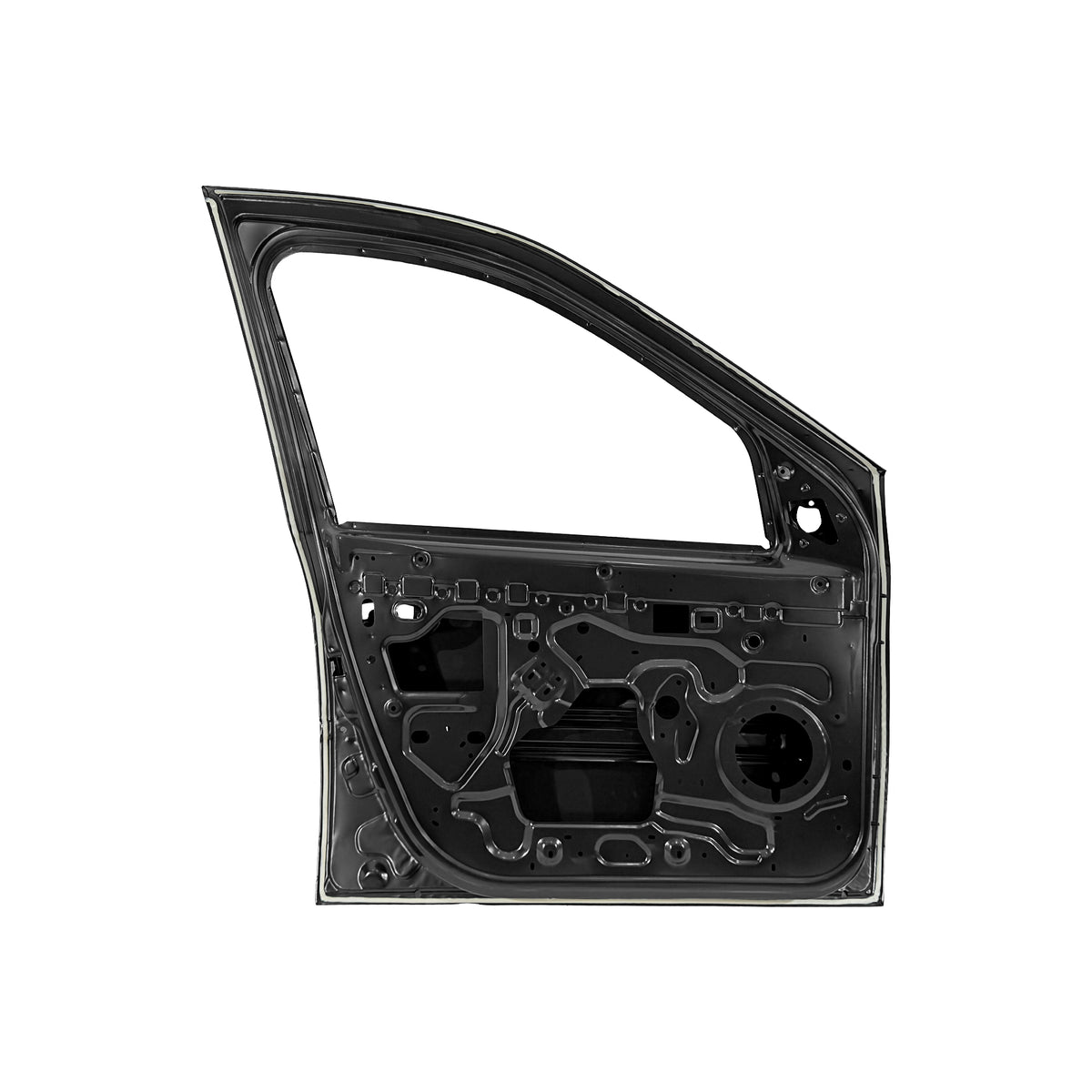 REPLACEMENT FRONT DOOR W MOULDING LH, 2004-2012, FOR RENAULT LOGAN, 801016598R, (STEEL)