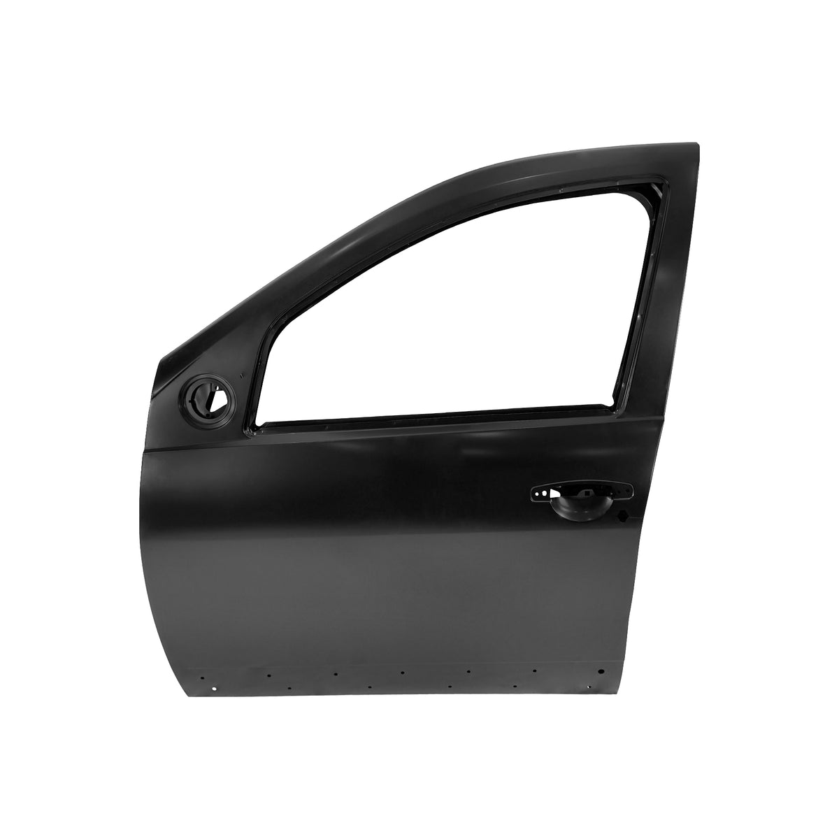 REPLACEMENT FRONT DOOR LH WITH PROTECTOR HOLE, 2009, FOR DACIA SANDERO, 801015127R, (STEEL)