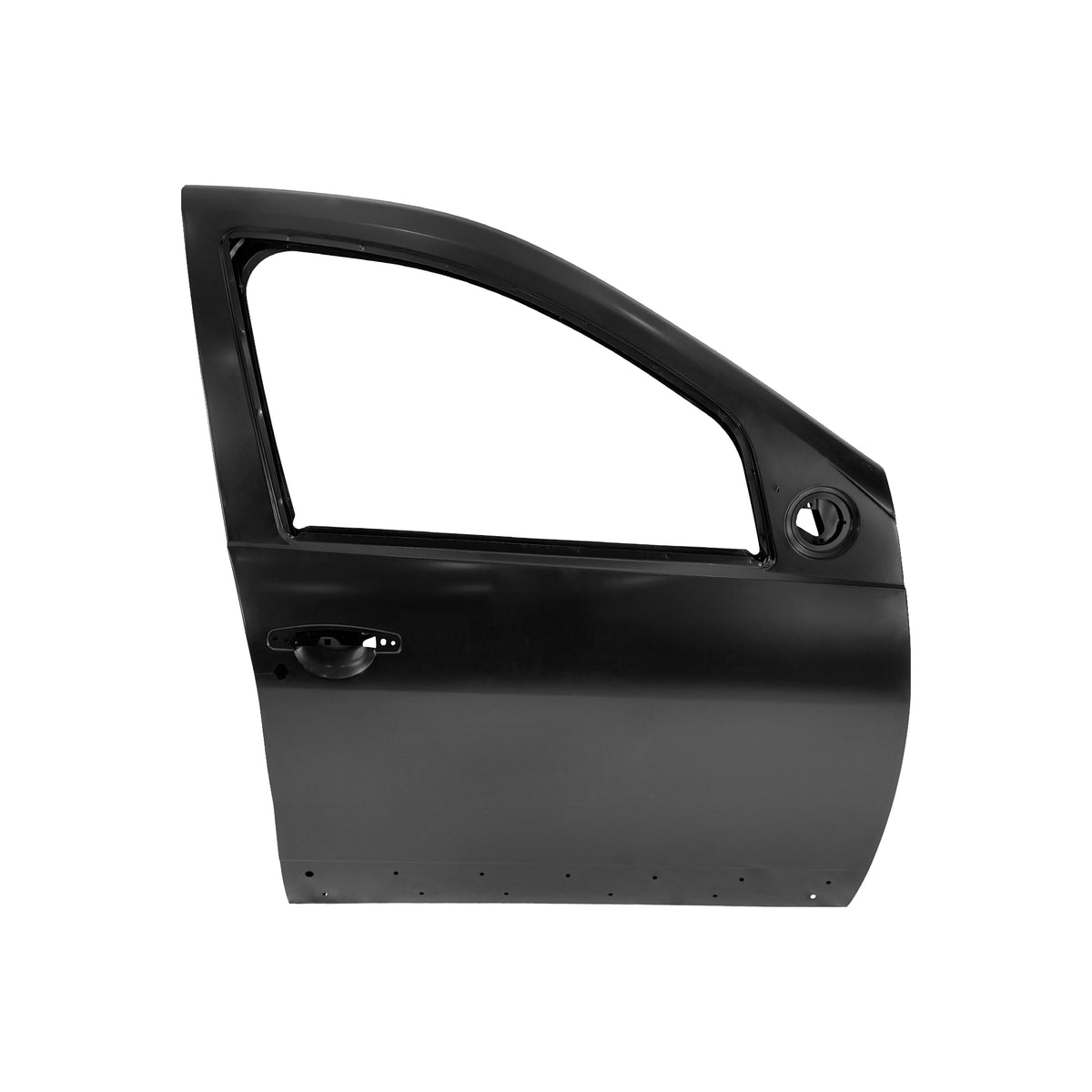 REPLACEMENT FRONT DOOR RH WITH PROTECTOR HOLE, 2009, FOR DACIA SANDERO, 801007358R, (STEEL)