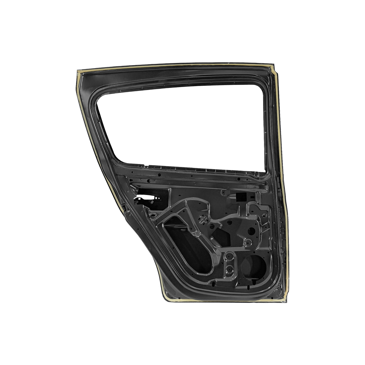 REPLACEMENT REAR DOOR LH WITH PROTECTOR HOLE, 2009, FOR DACIA SANDERO, 821018232R, (STEEL)