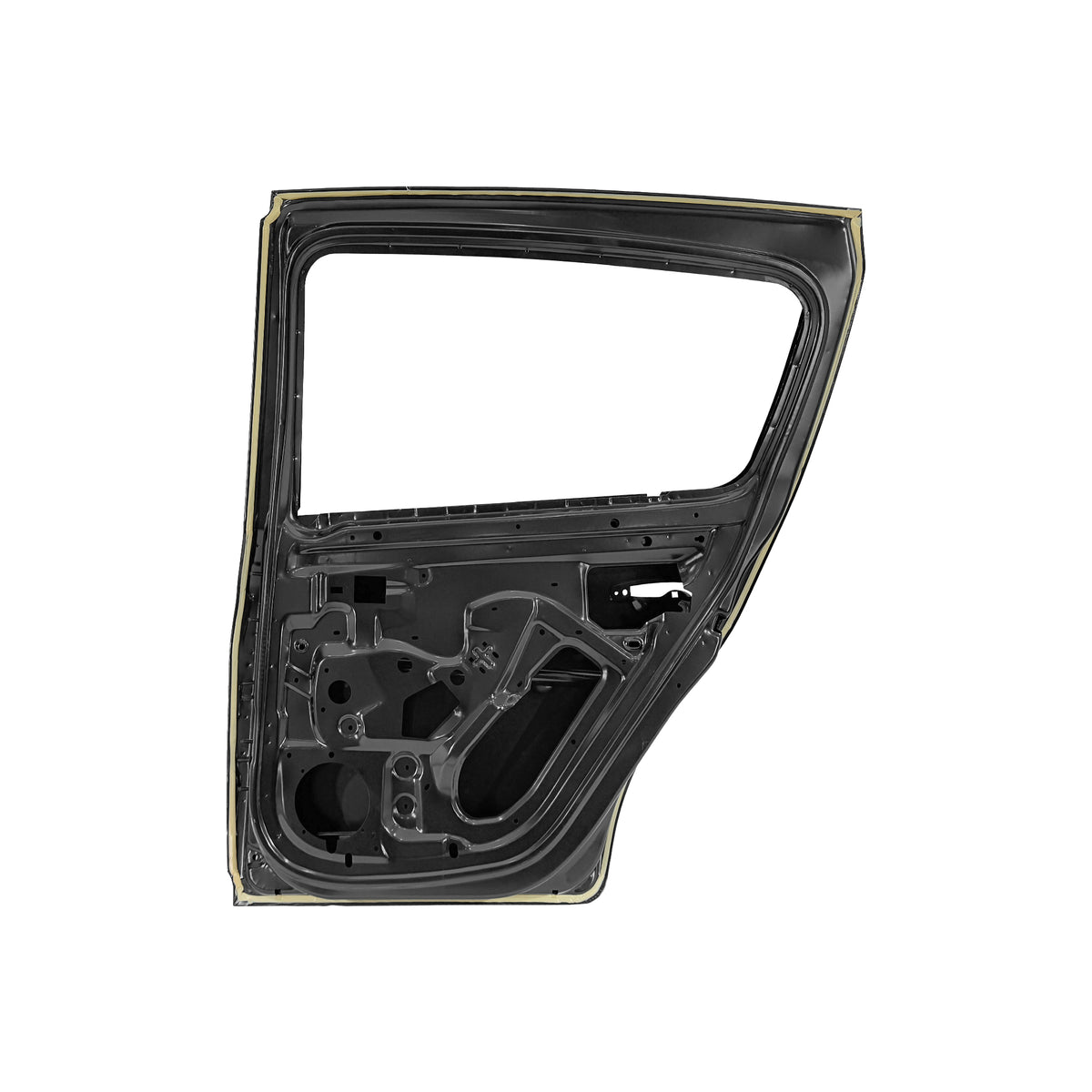REPLACEMENT REAR DOOR RH WITH PROTECTOR HOLE, 2009, FOR DACIA SANDERO, 821006948R, (STEEL)