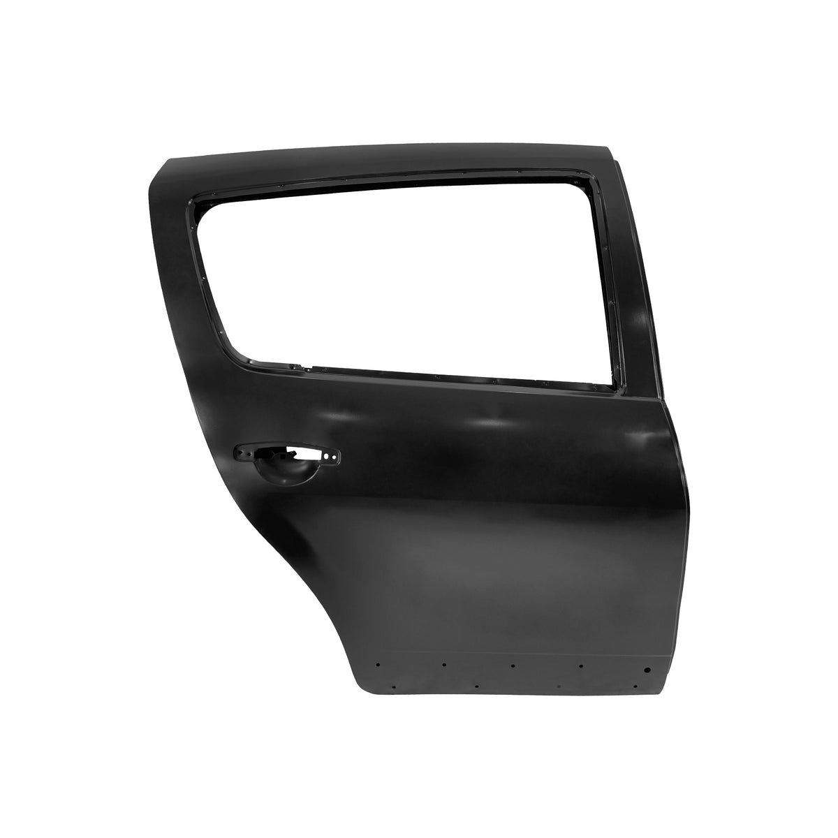 REPLACEMENT REAR DOOR RH WITH PROTECTOR HOLE, 2009, FOR DACIA SANDERO, 821006948R, (STEEL)