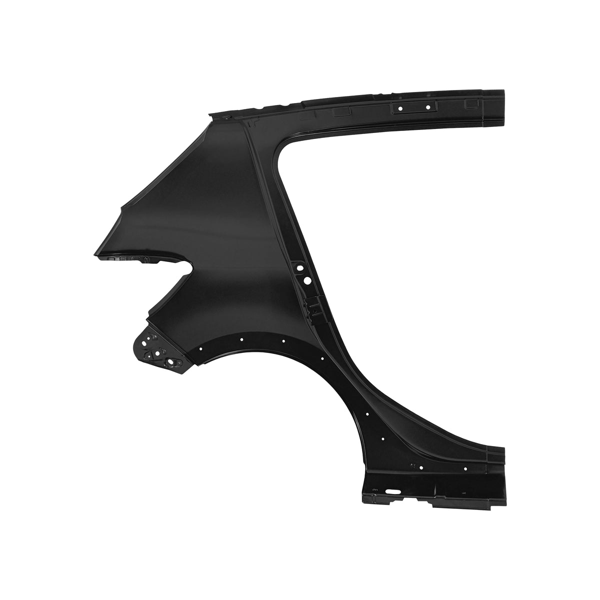 REPLACEMENT REAR FENDER LH WITH RIM HOLE, 2013, FOR DACIA SANDERO, (STEEL)
