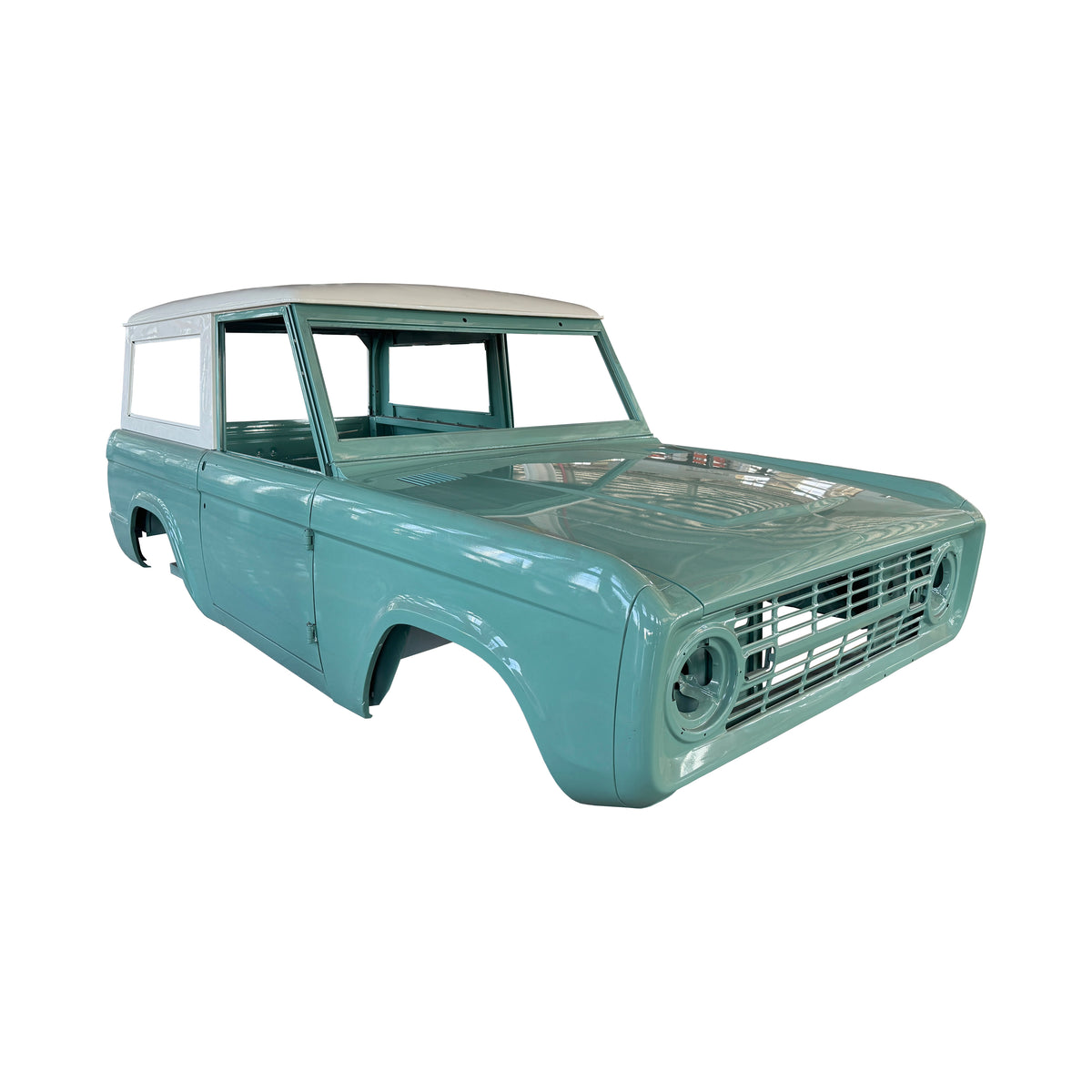 REPLACEMENT COMPLETE CAB WITH DOORS, WITH CUSTOM PAINT,1966-1977, FOR FORD BRONCO PRE-ORDER ONLY, (STEEL)