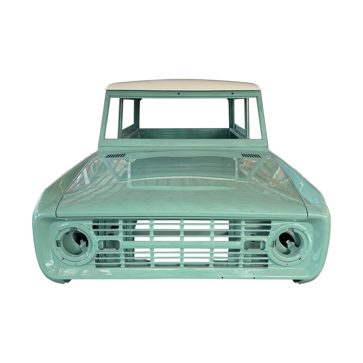 REPLACEMENT COMPLETE CAB WITH DOORS, WITH CUSTOM PAINT,1966-1977, FOR FORD BRONCO PRE-ORDER ONLY, (STEEL)
