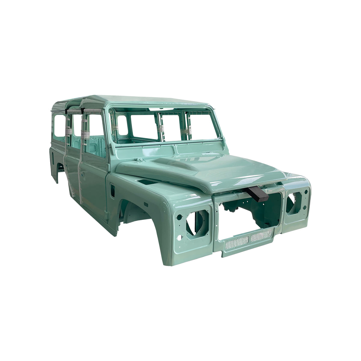 COMPLETE CAB WITH DOORS,WITH PRIMER, FOR LAND ROVER DEFENDER 110 TD4, (LHD), (ALUM+STEEL)