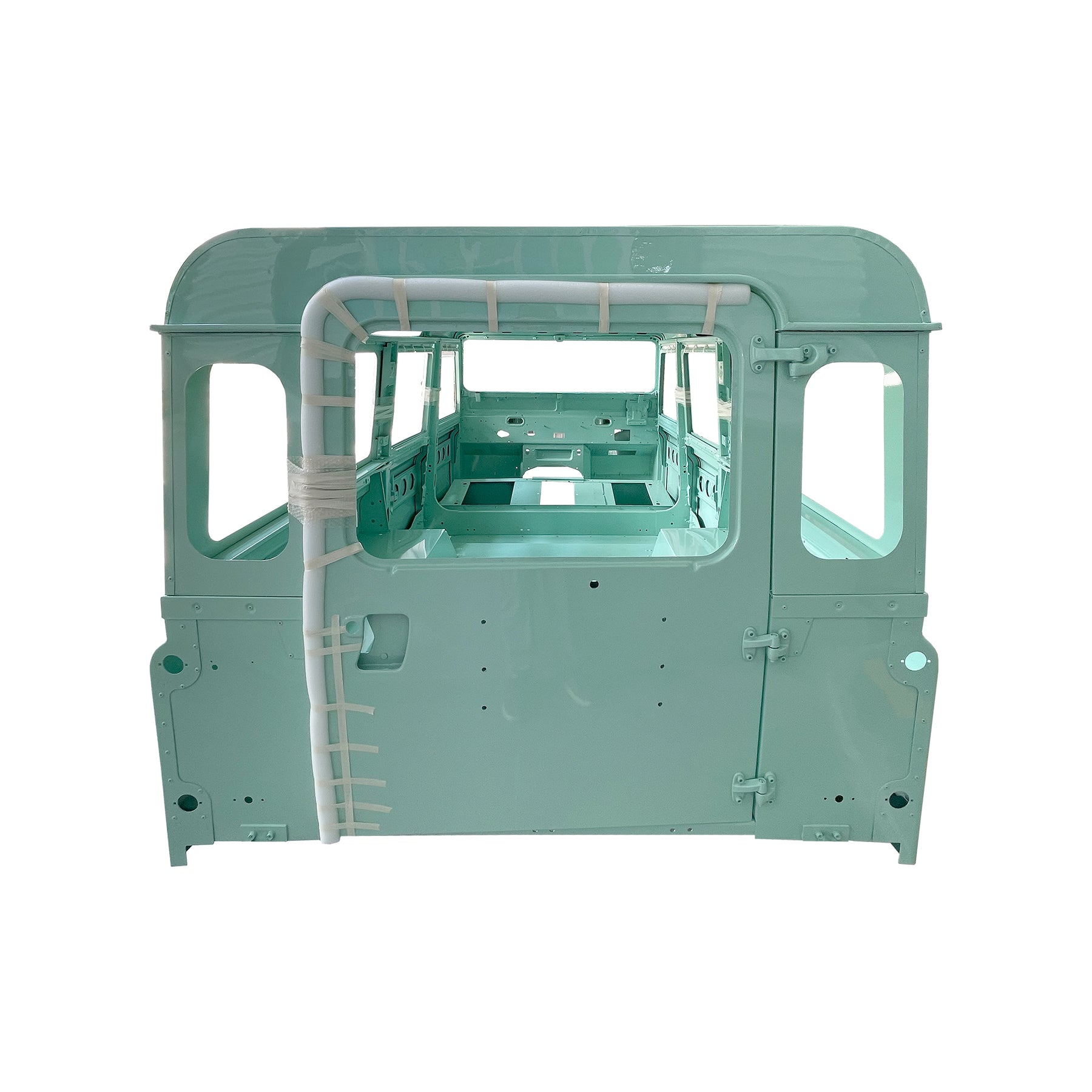 COMPLETE CAB WITH DOORS,WITH PRIMER, FOR LAND ROVER DEFENDER 110 TD4, (LHD), (ALUM+STEEL)