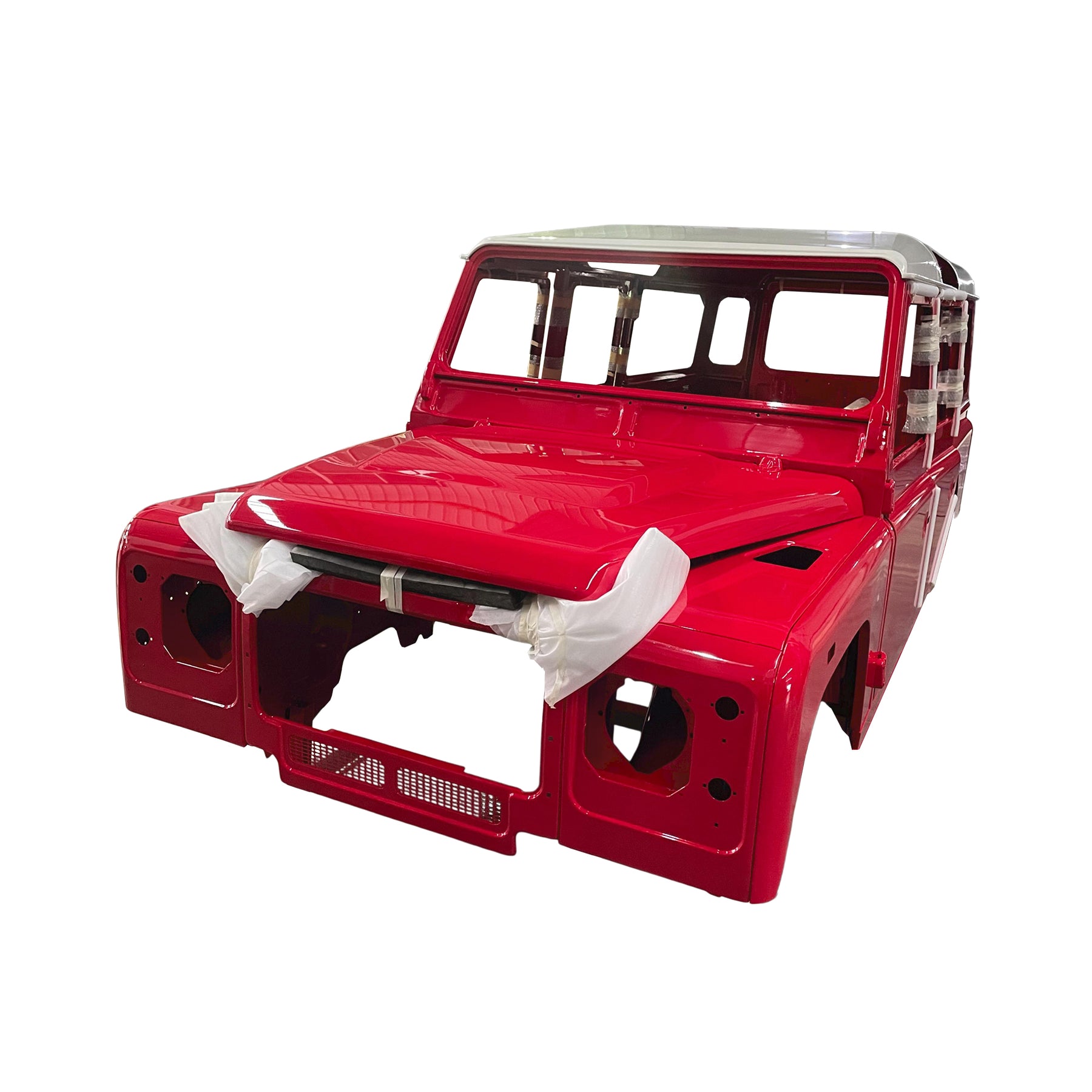 COMPLETE CAB WITH DOORS,WITH PRIMER, FOR LAND ROVER DEFENDER 110 TD4, (LHD), (ALUM+STEEL)