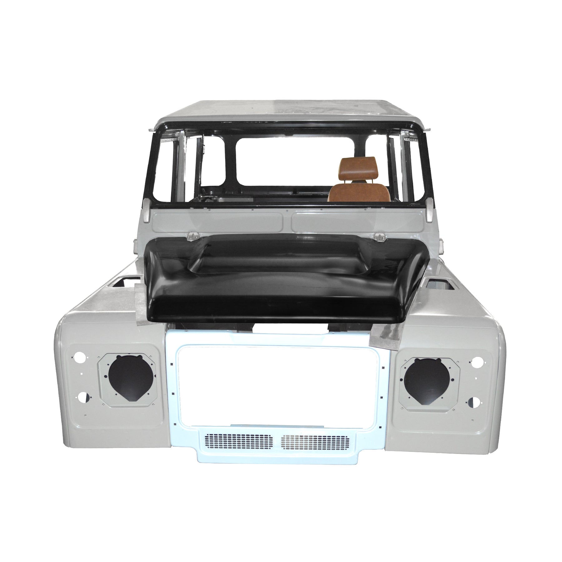 REPLACEMENT DOUBLE ROW PICKUP COMPLETE CAB WITH DOORS, WITH PRIMER, 1998, FOR LAND ROVER DEFENDER 110 TD4, (LHD), (ALUM+STEEL)