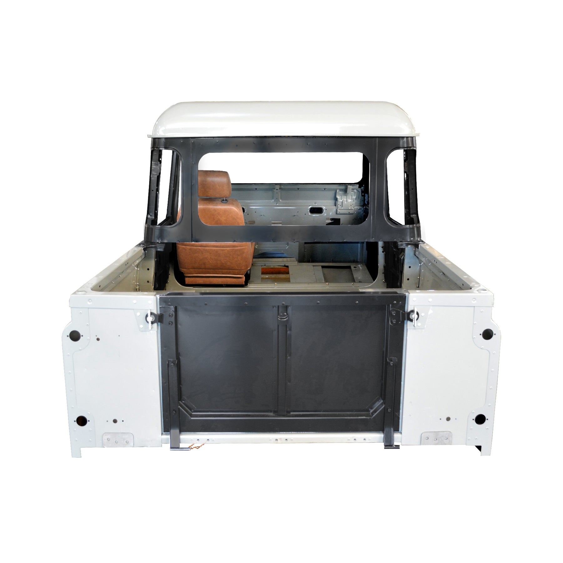 REPLACEMENT DOUBLE ROW PICKUP COMPLETE CAB WITH DOORS, WITH PRIMER, 1998, FOR LAND ROVER DEFENDER 110 TD4, (LHD), (ALUM+STEEL)