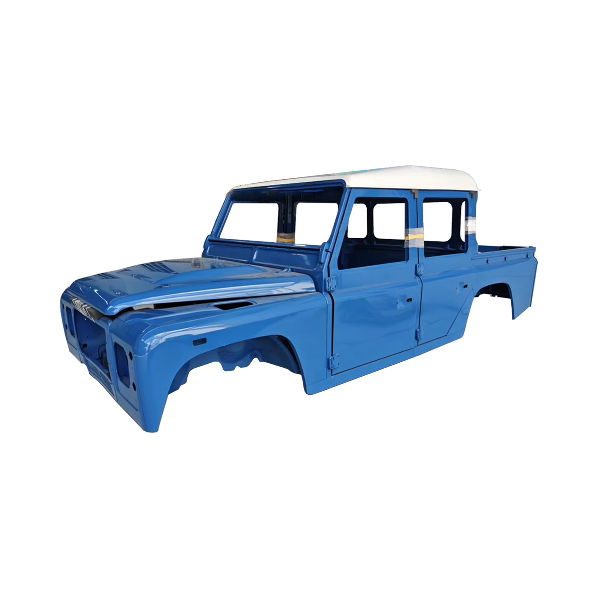 REPLACEMENT DOUBLE ROW PICKUP COMPLETE CAB WITH DOORS, WITH PRIMER, 1998, FOR LAND ROVER DEFENDER 110 TD4, (LHD), (ALUM+STEEL)