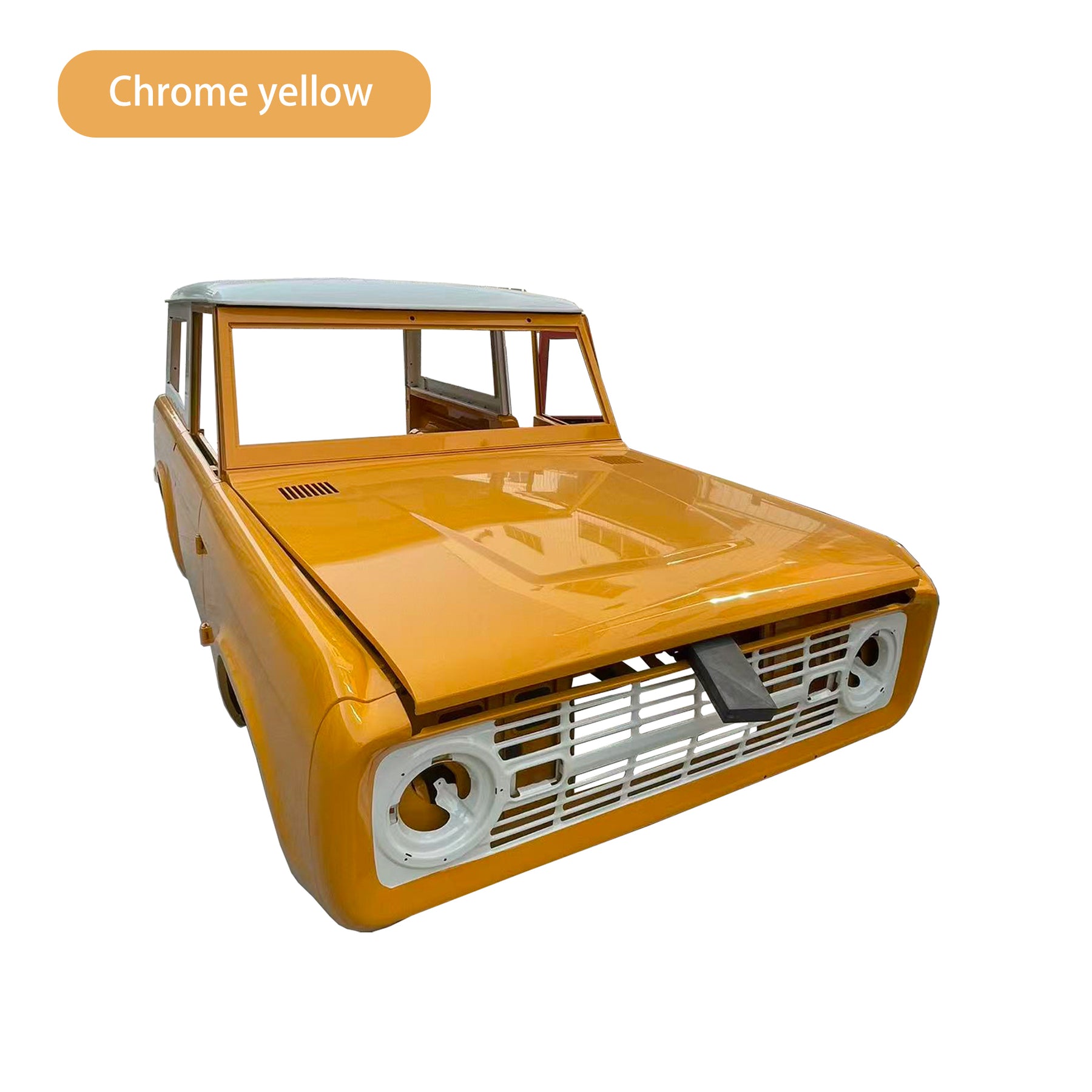 REPLACEMENT COMPLETE CAB WITH DOORS, WITH CUSTOM PAINT,1966-1977, FOR FORD BRONCO PRE-ORDER ONLY, (STEEL)
