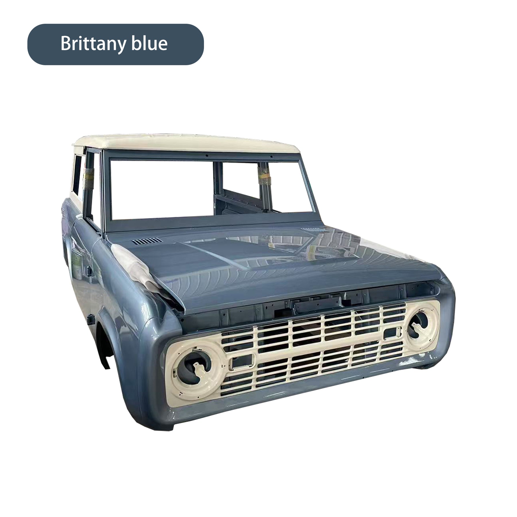 REPLACEMENT COMPLETE CAB WITH DOORS, WITH CUSTOM PAINT,1966-1977, FOR FORD BRONCO PRE-ORDER ONLY, (STEEL)