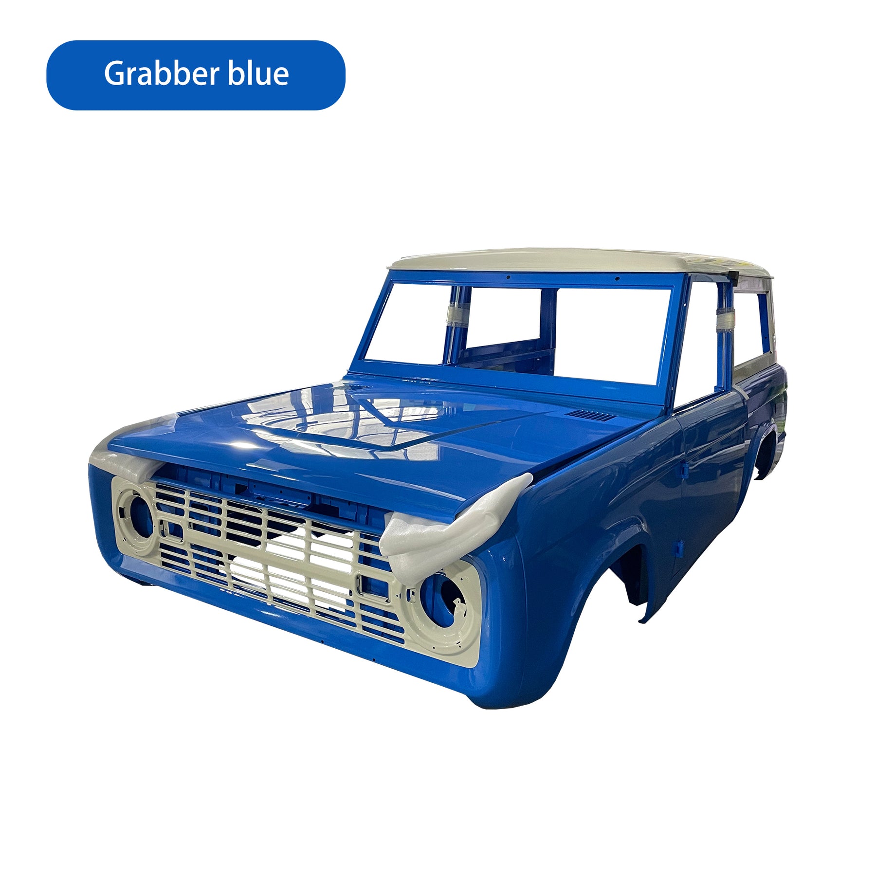 REPLACEMENT COMPLETE CAB WITH DOORS, WITH CUSTOM PAINT,1966-1977, FOR FORD BRONCO PRE-ORDER ONLY, (STEEL)
