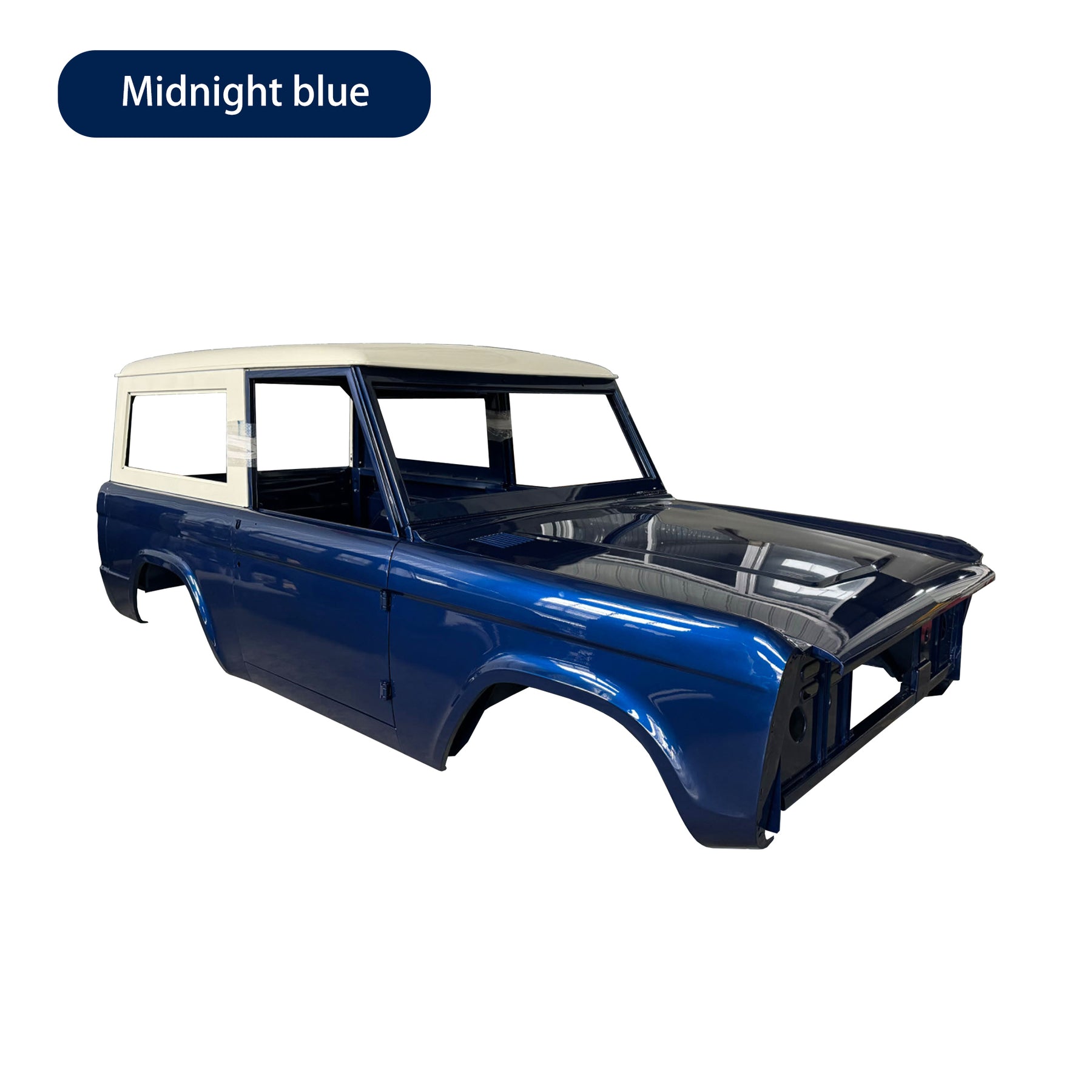 REPLACEMENT COMPLETE CAB WITH DOORS, WITH CUSTOM PAINT,1966-1977, FOR FORD BRONCO PRE-ORDER ONLY, (STEEL)