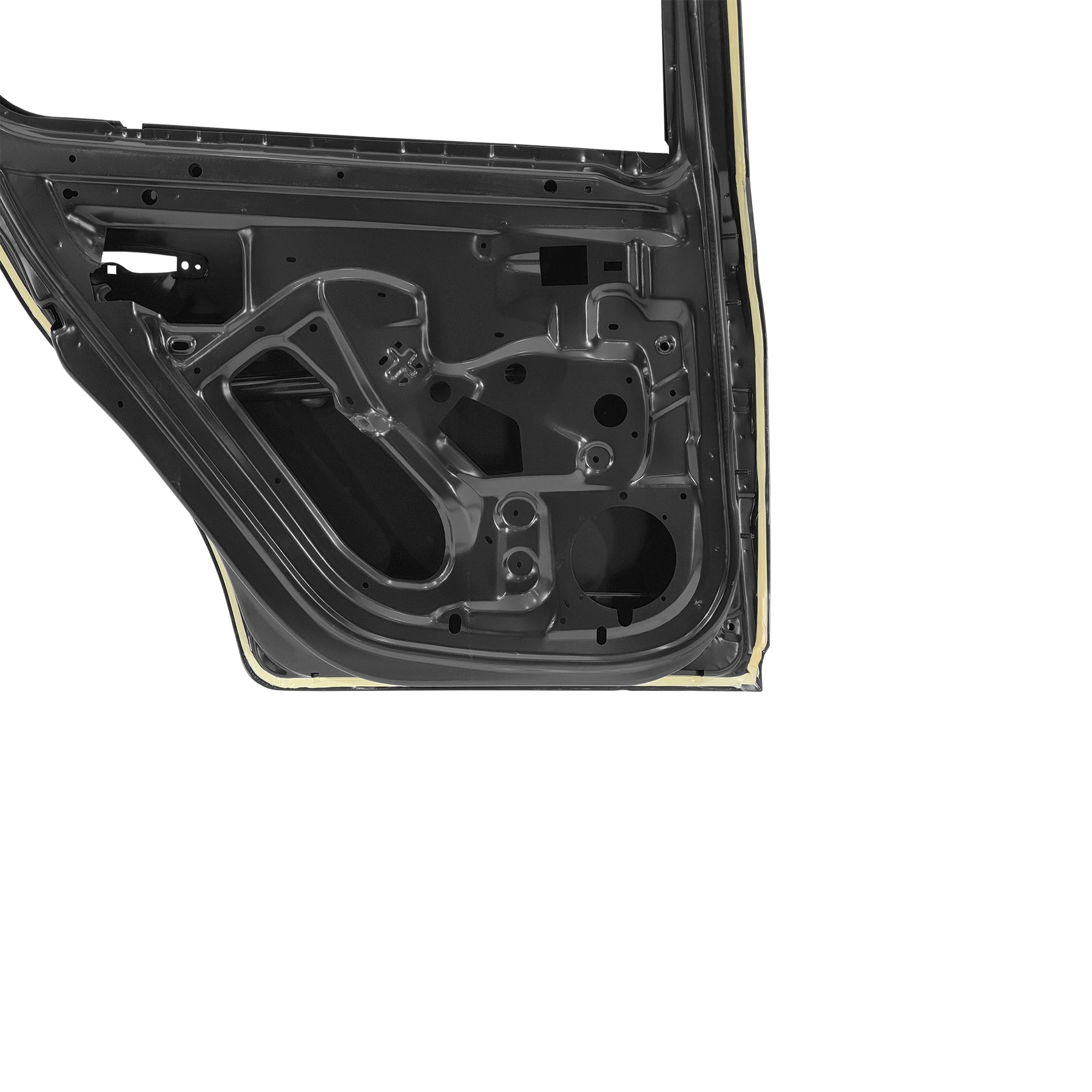 REPLACEMENT REAR DOOR LH WITH PROTECTOR HOLE, 2009, FOR DACIA SANDERO, 821018232R, (STEEL)
