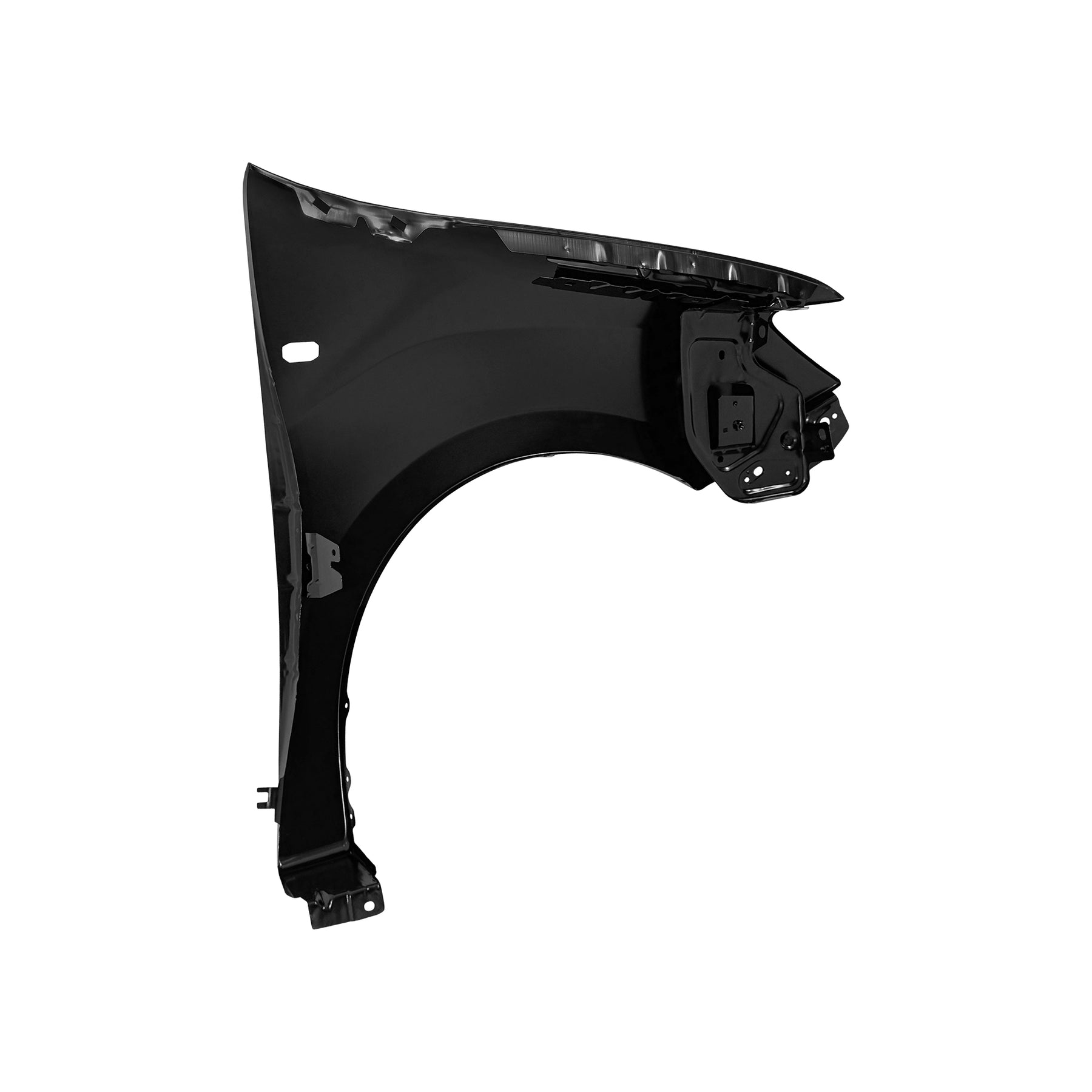 REPLACEMENT FRONT FENDER LH(WITH LAMP HOLE), 2013, FOR DACIA LOGAN, 631013661R, (STEEL)
