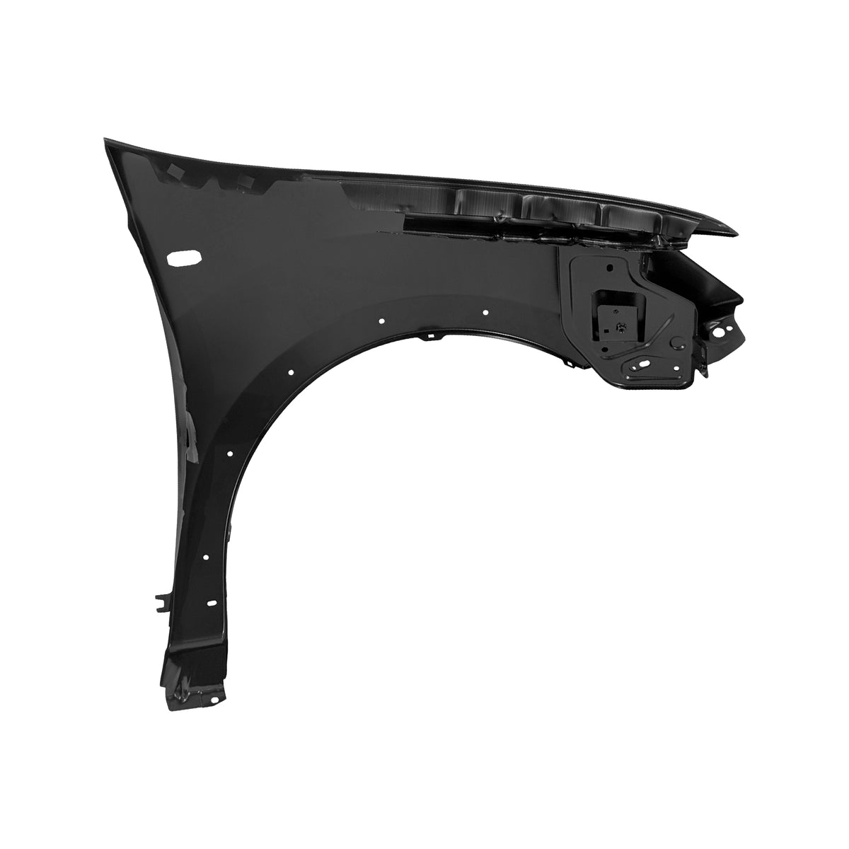 REPLACEMENT FRONT FENDER LH(WITH LAMP HOLE AND RIM HOLE), 2013, FOR DACIA SANDERO, 631013661R , 631018989R, (STEEL)