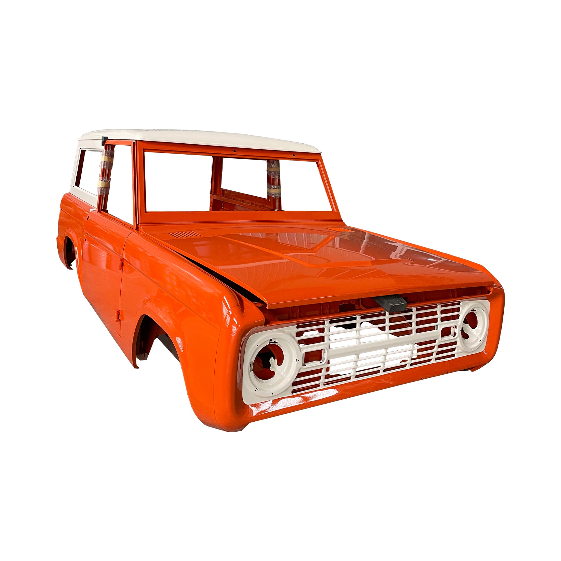 REPLACEMENT COMPLETE CAB WITH DOORS, WITH CUSTOM PAINT,1966-1977, FOR FORD BRONCO PRE-ORDER ONLY, (STEEL)
