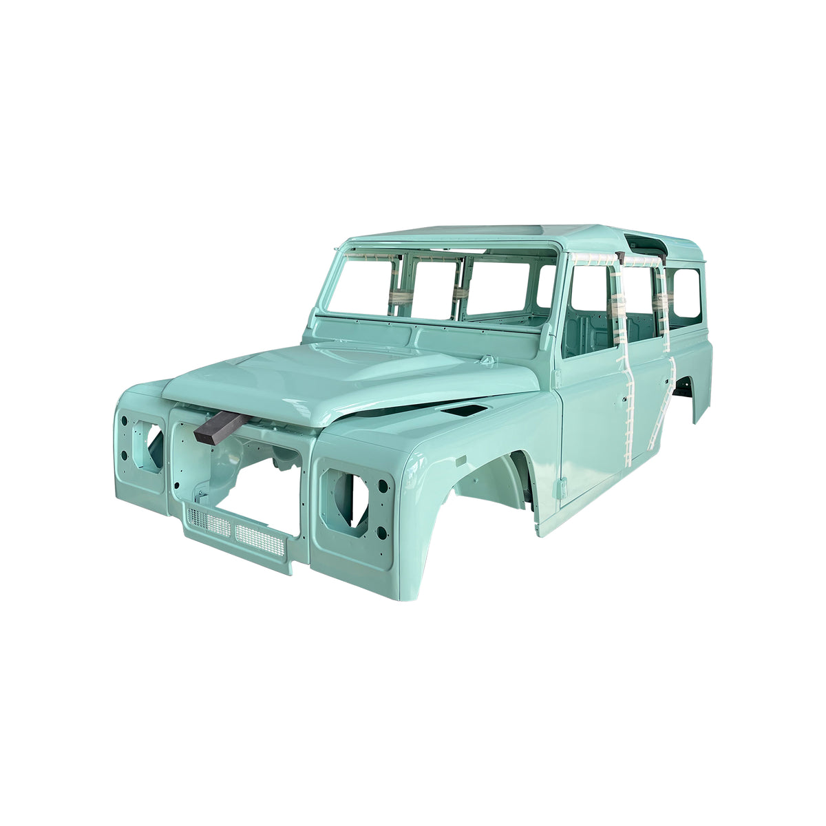 COMPLETE CAB WITH DOORS,WITH PRIMER, FOR LAND ROVER DEFENDER 110 TD4, (LHD), (ALUM+STEEL)