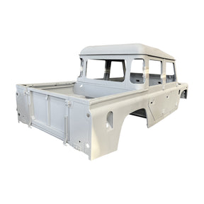 REPLACEMENT DOUBLE ROW PICKUP COMPLETE CAB WITH DOORS, WITH PRIMER, 1998, FOR LAND ROVER DEFENDER 110 TD4, (LHD), (ALUM+STEEL)