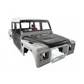 REPLACEMENT DOUBLE ROW PICKUP COMPLETE CAB WITH DOORS, WITH PRIMER, 1998, FOR LAND ROVER DEFENDER 110 TD4, (LHD), (ALUM+STEEL)