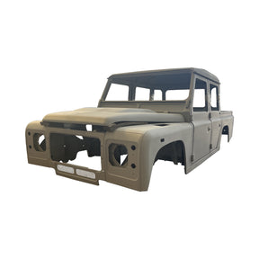 REPLACEMENT DOUBLE ROW PICKUP COMPLETE CAB WITH DOORS, WITH PRIMER, 1998, FOR LAND ROVER DEFENDER 110 TD4, (LHD), (ALUM+STEEL)